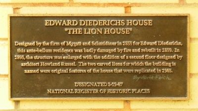 Edward Diederichs House Marker image. Click for full size.