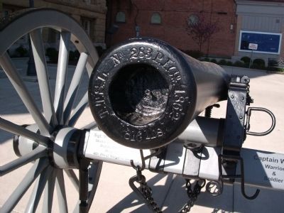 Muzzle View - - Wells County 1862 Cannon image. Click for full size.