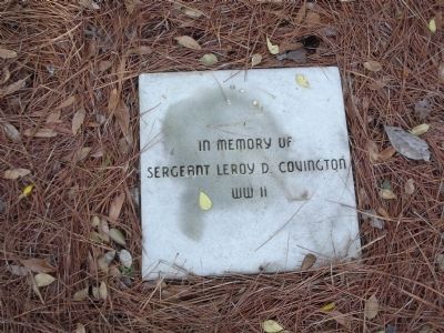 In memory of Sergeant Leroy D. Covington WWII image. Click for full size.