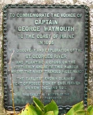 The Voyage of Captain George Waymouth Marker image. Click for full size.