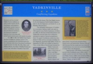 Yadkinville Marker image. Click for full size.