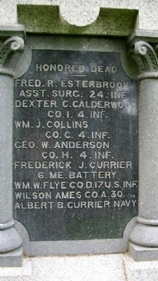 Civil War Memorial Honor Roll. Click for full size. Civil War Memorial Honor Roll image. Click for full size.