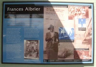 Frances Albrier Marker. Click for full size. Frances Albrier Marker image. Click for full size.