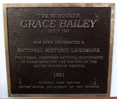 The Schooner Grace Bailey NHL Marker image. Click for full size.