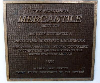 The Schooner Mercantile NHL Marker image. Click for full size.