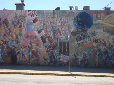 “A Peoples History of Telegraph Avenue” Mural, #3 (left to right) image. Click for full size.