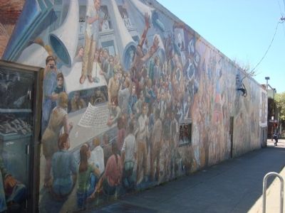 The “A People’s History of Telegraph Avenue” Mural image. Click for full size.
