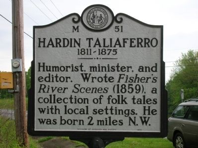 Hardin Taliaferro Marker. Click for full size. Hardin Taliaferro Marker image. Click for full size.