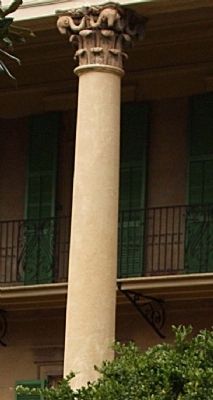 I. Jenkins Mikell House ram's head capitals image. Click for full size.