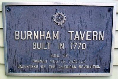 Burnham Tavern Marker image. Click for full size.