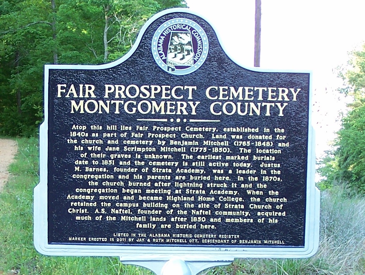 Fair Prospect Cemetery Montgomery County Marker