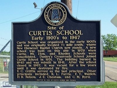 Site of Curtis School Marker. Click for full size. Site of Curtis School Marker image. Click for full size.