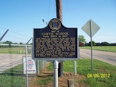 Site of Curtis School Marker. Click for full size. Site of Curtis School Marker image. Click for full size.