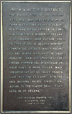 NSGW & Historic District Plaque image. Click for full size.