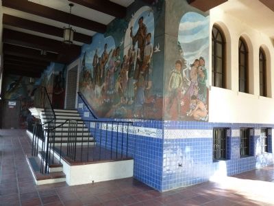 Biscailuz Building - the Leo Politi "Blessing of the Animals" Mural image. Click for full size.
