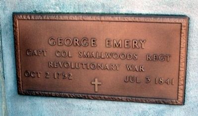 George Emery - Plaque image. Click for full size.