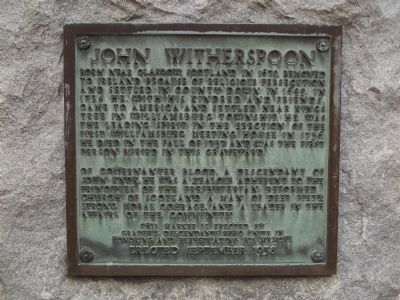 John Witherspoon Marker. Click for full size. John Witherspoon Marker image. Click for full size.