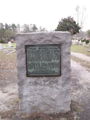 John Witherspoon Marker. Click for full size. John Witherspoon Marker image. Click for full size.