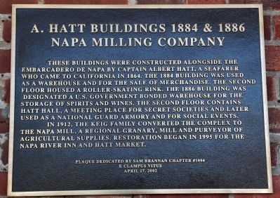 A. Hatt Buildings 1884 & 1886 Plaque image. Click for full size.