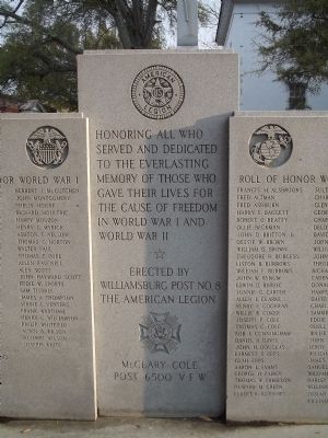 Willamsburg County Veterans Monument Marker image. Click for full size.