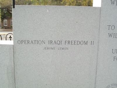 Willamsburg County Veterans Monument Marker Reverse image. Click for full size.