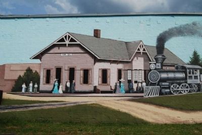 Old Iva Depot Mural image. Click for full size.