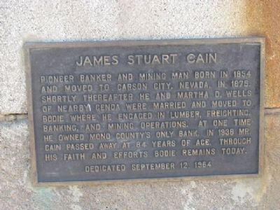 James Stuart Cain Marker. Click for full size. James Stuart Cain Marker image. Click for full size.