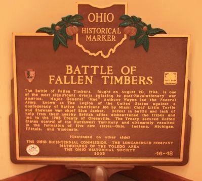Battle of Fallen Timbers Marker image. Click for full size.