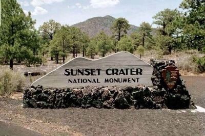 Sunset Crater seen in background. Click for full size. Sunset Crater seen in background image. Click for full size.