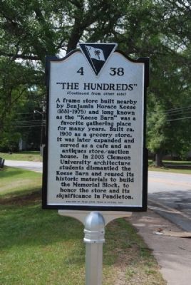 "The Hundreds" Marker<br>Reverse. Click for full size. "The Hundreds" Marker<br>Reverse image. Click for full size.