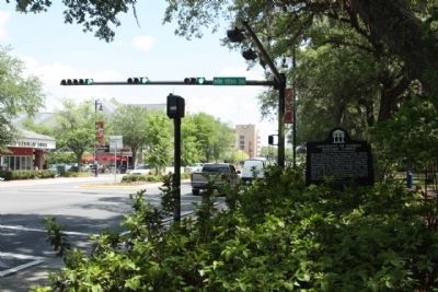 University of Florida Historic Campus Marker, looking east along W University Avenue (StateRoute 26) image. Click for full size.