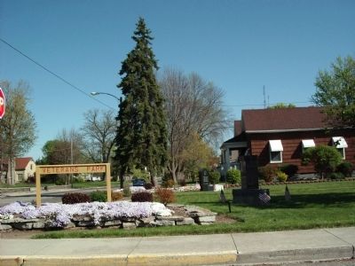 Veterans Park sign and the Marker. Click for full size. Veterans Park sign and the Marker image. Click for full size.