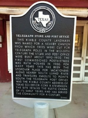 Telegraph Store and Post Office Marker image. Click for full size.