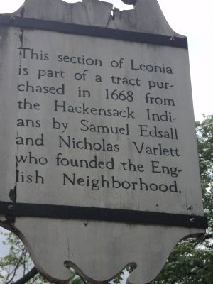 Leonia Tract Marker image. Click for full size.