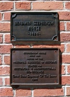 Benjamin Stephenson House Marker image. Click for full size.