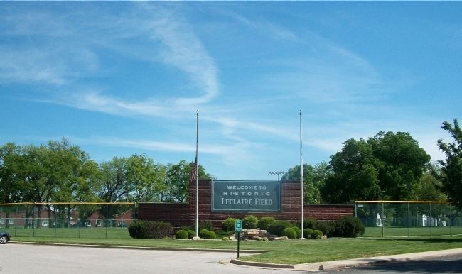 LeClaire Baseball Field (across the street from marker) image. Click for full size.