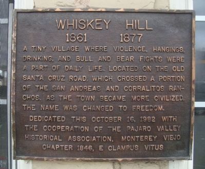 Whiskey Hill Marker - Upper Marker. Click for full size. Whiskey Hill Marker - Upper Marker image. Click for full size.