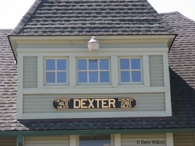 Dexter Depot Mileage sign image. Click for full size.