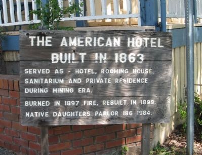 The American Hotel Marker. Click for full size. The American Hotel Marker image. Click for full size.