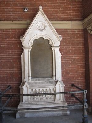 Chicopee Civil War Memorial tablet at City Hall. Click for full size. Chicopee Civil War Memorial tablet at City Hall image. Click for full size.