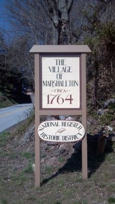 The Marshallton Historic District Marker. Click for full size. The Marshallton Historic District Marker image. Click for full size.