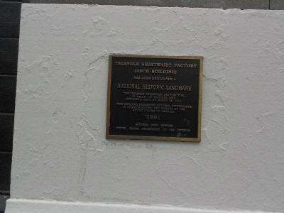 Triangle Shirtwaist Factory Marker. Click for full size. Triangle Shirtwaist Factory Marker image. Click for full size.