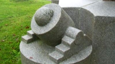 Civil War Memorial Mortar Detail image. Click for full size.