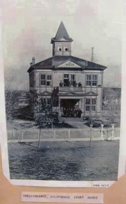 The Third Inyo County Courthouse in 1887 Was Located Southwest of the Present One. image. Click for full size.