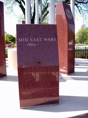Mid East Wars - - Boone County Veterans Memorial Marker image. Click for full size.