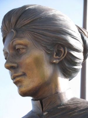 Close-up of female statue. image. Click for full size.