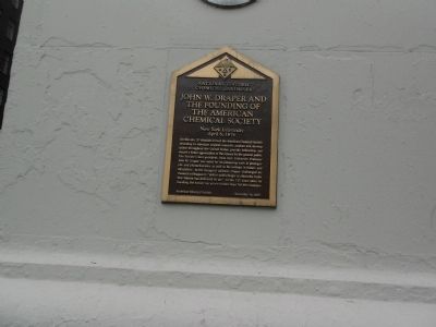 John W Draper and the Founding of the American Chemical Society Marker. Click for full size. John W Draper and the Founding of the American Chemical Society Marker image. Click for full size.