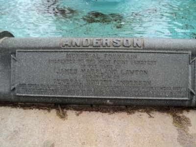 Anderson Memorial Fountain Marker. Click for full size. Anderson Memorial Fountain Marker image. Click for full size.