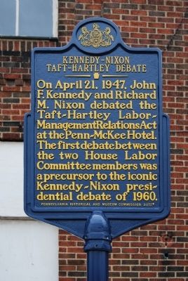 Kennedy-Nixon Taft-Hartley Debate Marker image. Click for full size.