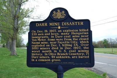 Darr Mine Disaster Marker image. Click for full size.